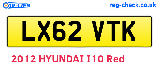 LX62VTK are the vehicle registration plates.