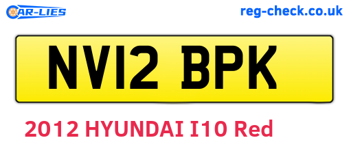 NV12BPK are the vehicle registration plates.