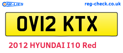 OV12KTX are the vehicle registration plates.