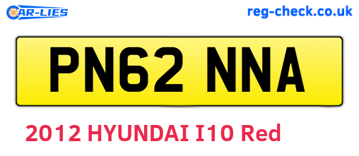 PN62NNA are the vehicle registration plates.