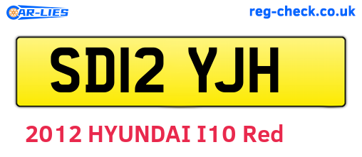 SD12YJH are the vehicle registration plates.