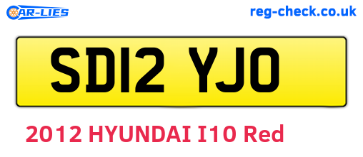SD12YJO are the vehicle registration plates.