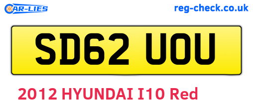 SD62UOU are the vehicle registration plates.
