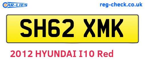 SH62XMK are the vehicle registration plates.