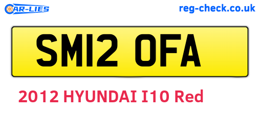 SM12OFA are the vehicle registration plates.