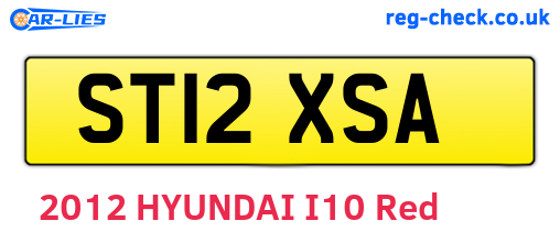 ST12XSA are the vehicle registration plates.