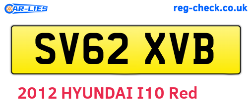 SV62XVB are the vehicle registration plates.