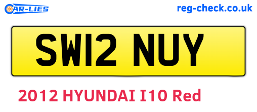 SW12NUY are the vehicle registration plates.