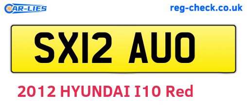 SX12AUO are the vehicle registration plates.