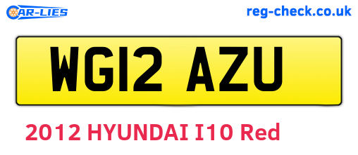 WG12AZU are the vehicle registration plates.