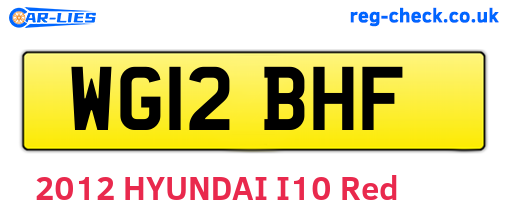 WG12BHF are the vehicle registration plates.