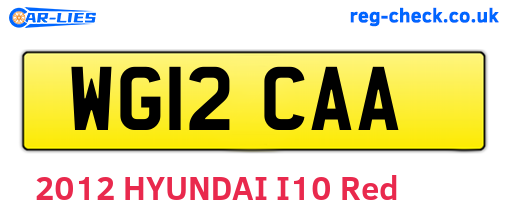 WG12CAA are the vehicle registration plates.