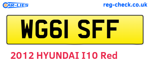 WG61SFF are the vehicle registration plates.
