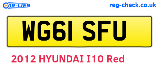 WG61SFU are the vehicle registration plates.