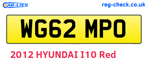 WG62MPO are the vehicle registration plates.
