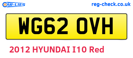 WG62OVH are the vehicle registration plates.