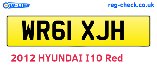 WR61XJH are the vehicle registration plates.