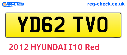 YD62TVO are the vehicle registration plates.