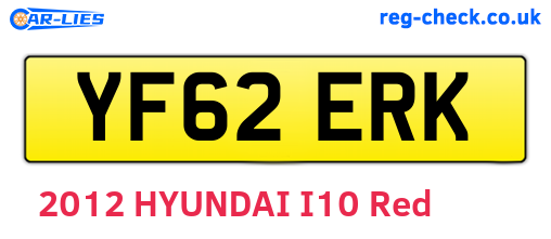 YF62ERK are the vehicle registration plates.