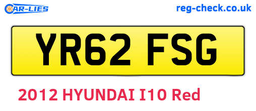 YR62FSG are the vehicle registration plates.