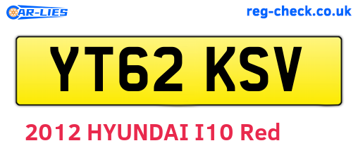 YT62KSV are the vehicle registration plates.