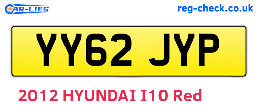 YY62JYP are the vehicle registration plates.