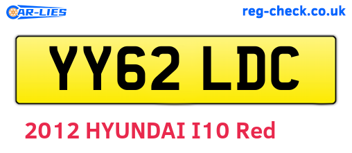 YY62LDC are the vehicle registration plates.