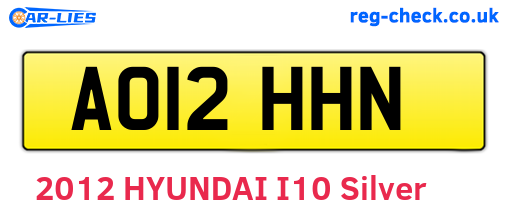 AO12HHN are the vehicle registration plates.