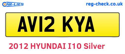 AV12KYA are the vehicle registration plates.