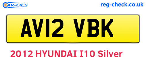 AV12VBK are the vehicle registration plates.