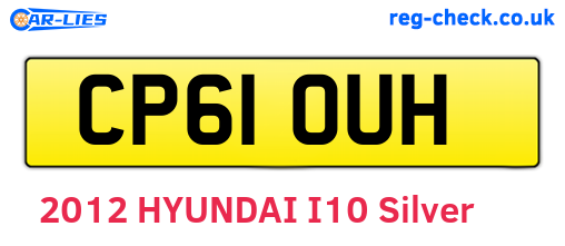 CP61OUH are the vehicle registration plates.