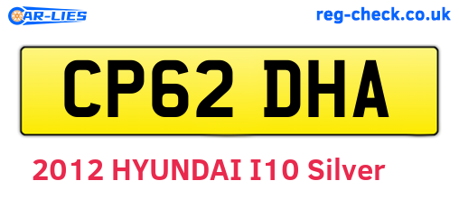 CP62DHA are the vehicle registration plates.