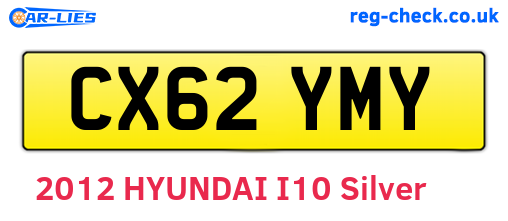 CX62YMY are the vehicle registration plates.