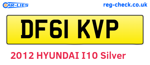 DF61KVP are the vehicle registration plates.