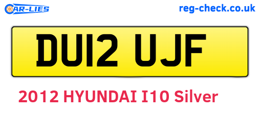 DU12UJF are the vehicle registration plates.