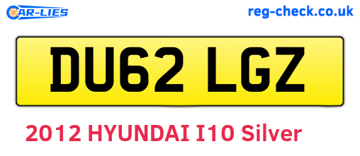 DU62LGZ are the vehicle registration plates.