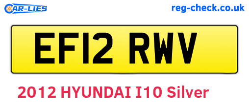 EF12RWV are the vehicle registration plates.