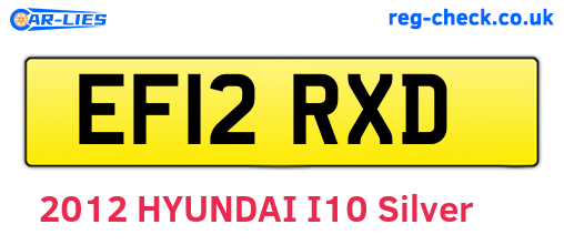 EF12RXD are the vehicle registration plates.
