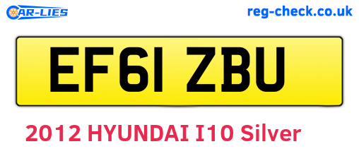EF61ZBU are the vehicle registration plates.