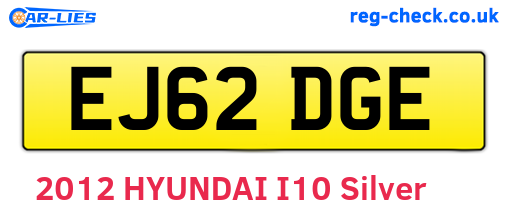 EJ62DGE are the vehicle registration plates.