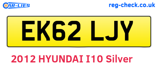 EK62LJY are the vehicle registration plates.