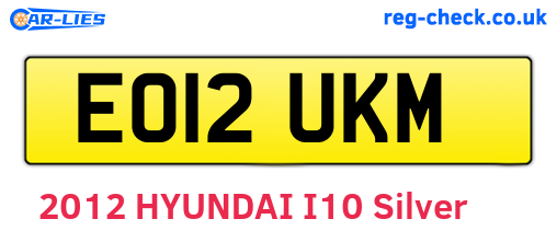 EO12UKM are the vehicle registration plates.