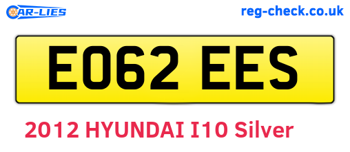 EO62EES are the vehicle registration plates.