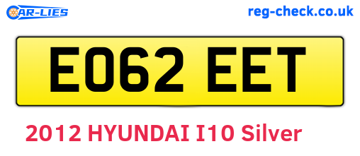 EO62EET are the vehicle registration plates.