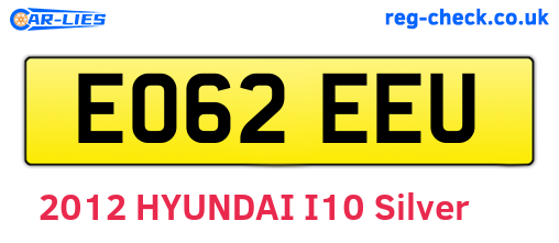 EO62EEU are the vehicle registration plates.