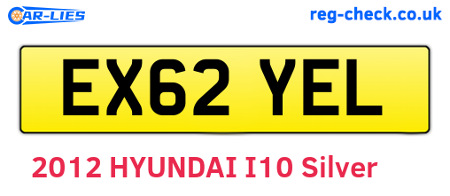 EX62YEL are the vehicle registration plates.