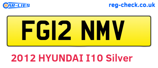 FG12NMV are the vehicle registration plates.