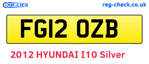FG12OZB are the vehicle registration plates.