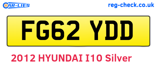 FG62YDD are the vehicle registration plates.