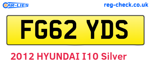FG62YDS are the vehicle registration plates.